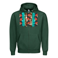 Sports Green ladybug brushstrokes  2 Zipper Hoodie - BarkalooDesign