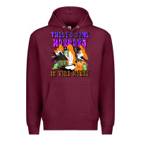 Burgundy there's some horrors in this house Premium Hoodie - LillyAllenDesigns