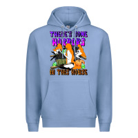 Colony Blue there's some horrors in this house Premium Hoodie - LillyAllenDesigns
