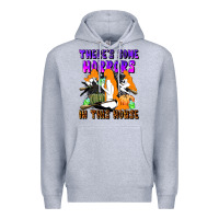 Heather Grey there's some horrors in this house Premium Hoodie - LillyAllenDesigns