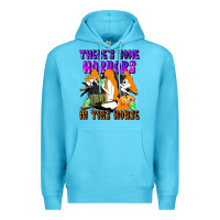 Ocean Blue there's some horrors in this house Premium Hoodie - LillyAllenDesigns