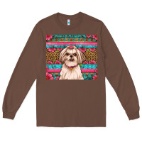 Chestnut shih tzu floral tumbler Long Sleeve Tee - JahusDesignShop