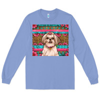 Colony Blue shih tzu floral tumbler Long Sleeve Tee - JahusDesignShop