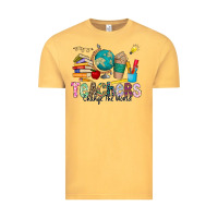 Vintage Mustard Teachers Change The World Vintage Tee - CowhideDigitalArt