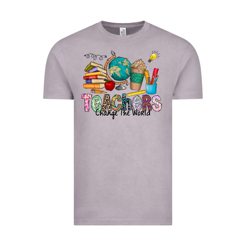 Teachers Change The World Vintage Tee by CowhideDigitalArt | Teevron