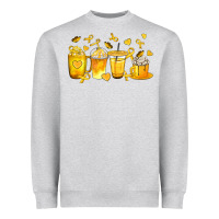 Heather Grey Childhood Cancer Coffee Cups Heavyweight Sweatshirt - texasbilliewilder