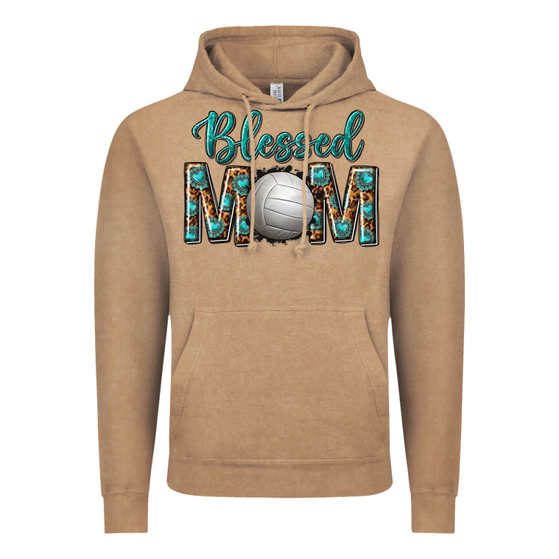 Western Blessed Mom With Volleyball Vintage Hoodie by texasbilliewilder | Teevron