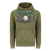 Vintage Olive western blessed mom with volleyball Vintage Hoodie - texasbilliewilder