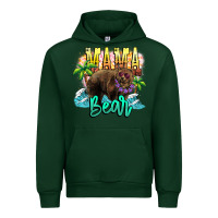 Forest Green Mama bear summer Urban Hoodie - NancyCooperArtShop