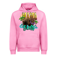 Fuchsia Pink Mama bear summer Urban Hoodie - NancyCooperArtShop