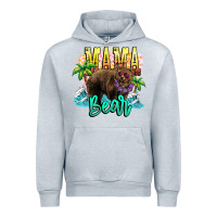 Heather Grey Mama bear summer Urban Hoodie - NancyCooperArtShop