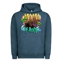 Pigment Midnight Navy Mama bear summer Urban Hoodie - NancyCooperArtShop