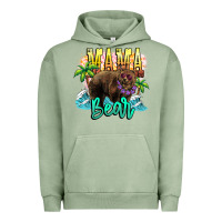 Pigment Oil Green Mama bear summer Urban Hoodie - NancyCooperArtShop