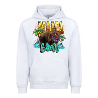 White Mama bear summer Urban Hoodie - NancyCooperArtShop
