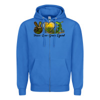 True Royal peace love green lizard Zipper Hoodie - LillyAllenDesigns