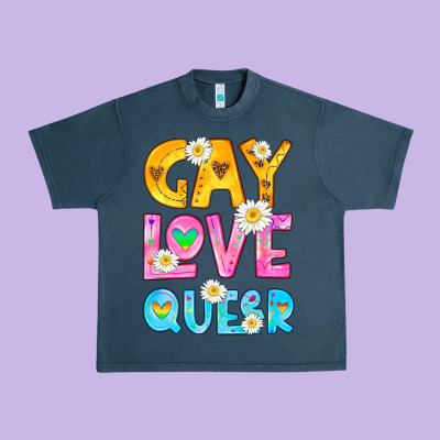 Gay Love Queer Urban Heavy Tee Designed By Hra Design Shop