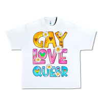 White gay love queer Urban Heavy Tee - HRA Design Shop