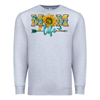 Heather Grey mom life Premium Sweatshirt - NancyCooperArtShop
