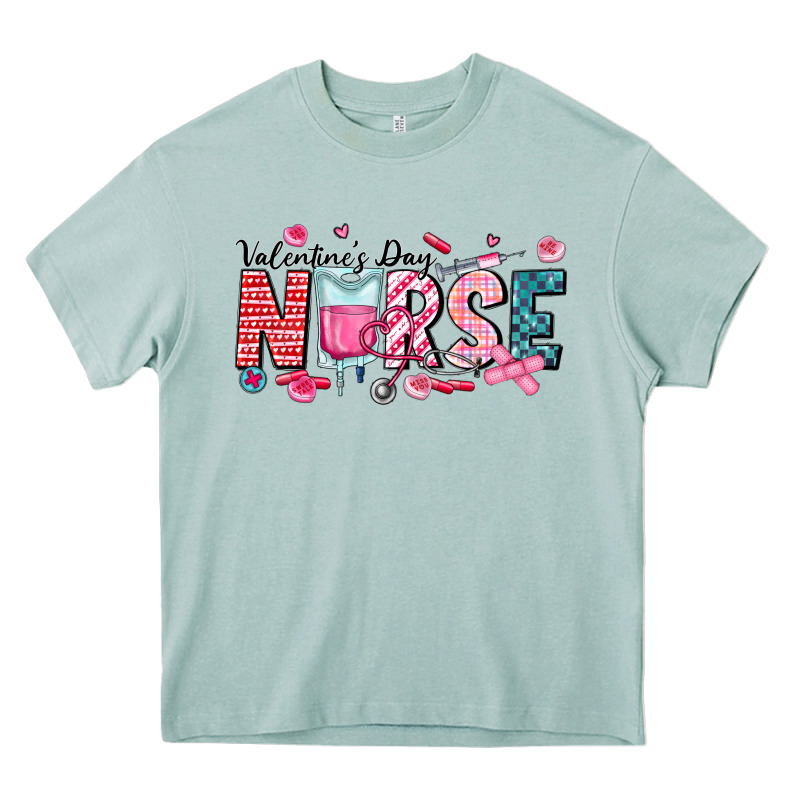 Nurse Valentine Heavy Core Tee by CowhideDigitalArt | Teevron