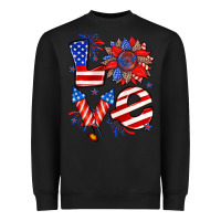 Black 4th of july love Heavyweight Sweatshirt - Zillion Design Studio