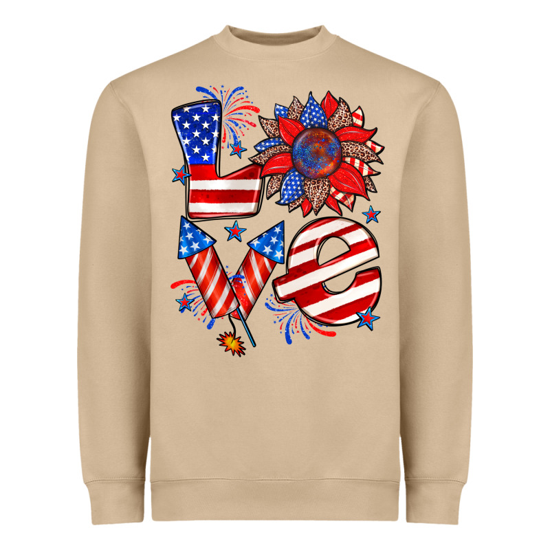 4th Of July Love Heavyweight Sweatshirt by Zillion Design Studio | Teevron