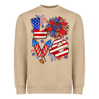 Mushroom 4th of july love Heavyweight Sweatshirt - Zillion Design Studio