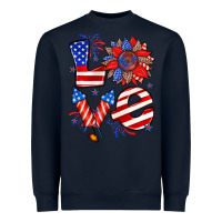 Navy 4th of july love Heavyweight Sweatshirt - Zillion Design Studio