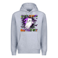 Heather Grey spook around and find out Premium Hoodie - LillyAllenDesigns