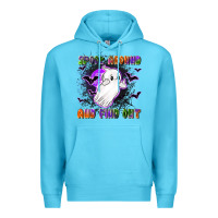 Ocean Blue spook around and find out Premium Hoodie - LillyAllenDesigns
