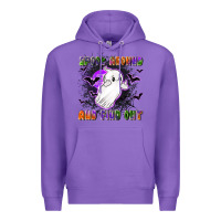 Purple spook around and find out Premium Hoodie - LillyAllenDesigns