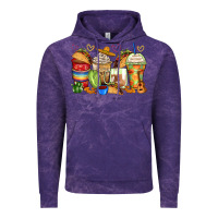 Cloud Purple tacos coffee cups Vintage Hoodie - Zillion Design Studio