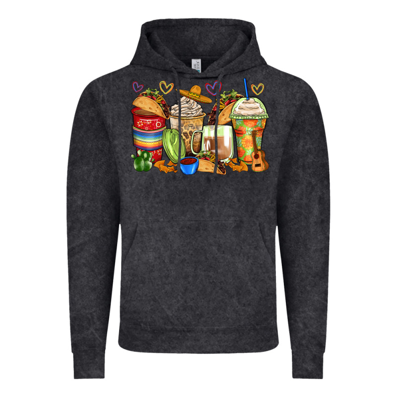 Tacos Coffee Cups Vintage Hoodie by Zillion Design Studio | Teevron