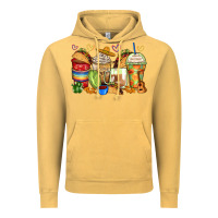 Vintage Mustard tacos coffee cups Vintage Hoodie - Zillion Design Studio