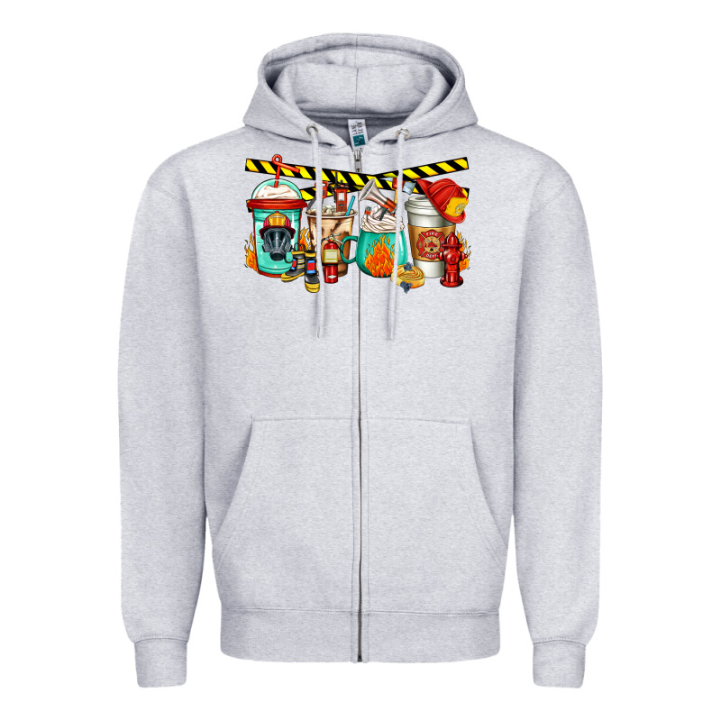 Firefighter Coffee Zipper Hoodie by Jasminsmagicworld | Teevron