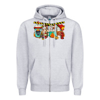 Heather Grey firefighter coffee Zipper Hoodie - Jasminsmagicworld