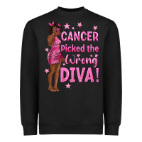 Black Cancer Picked The Wrong Diva with Black Woman Heavyweight Sweatshirt - texasbilliewilder