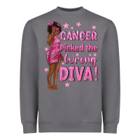 Storm Cancer Picked The Wrong Diva with Black Woman Heavyweight Sweatshirt - texasbilliewilder