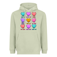 Matcha valentine's day candy hearts Heavyweight Hoodie - MaliasSmallBusiness