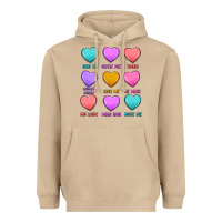 Mushroom valentine's day candy hearts Heavyweight Hoodie - MaliasSmallBusiness