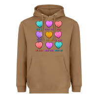 Toasted Coconut valentine's day candy hearts Heavyweight Hoodie - MaliasSmallBusiness
