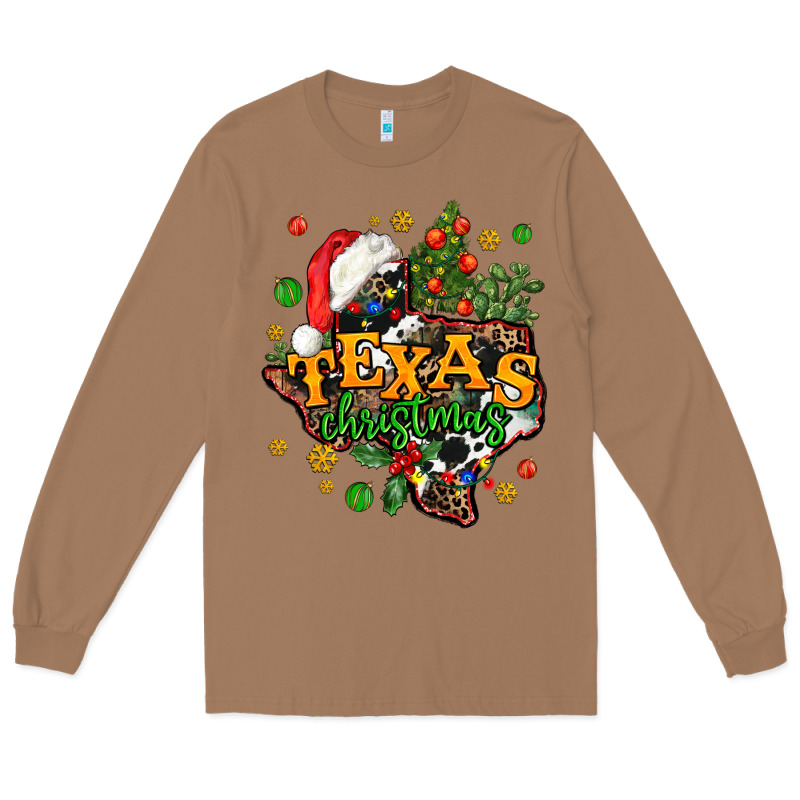 Texas Christmas Long Sleeve Tee by AdoDesignShop | Teevron