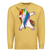 Antique Gold dabbing unicorn Premium Sweatshirt - MaliasSmallBusiness