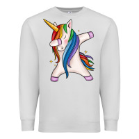 Dove Grey dabbing unicorn Premium Sweatshirt - MaliasSmallBusiness