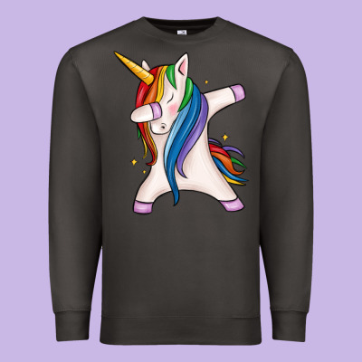 Dabbing Unicorn Premium Sweatshirt Designed By Maliassmallbusiness