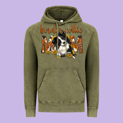 Western Border Collie Mom Vintage Hoodie Designed By Texasbilliewilder