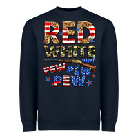 Navy red white and pew pew pew Heavyweight Sweatshirt - Zillion Design Studio
