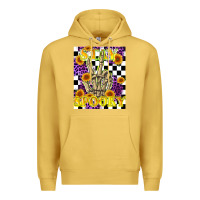 Antique Gold stay skeleton hand spooky Premium Hoodie - LillyAllenDesigns