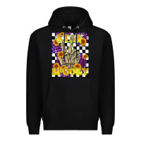 Black stay skeleton hand spooky Premium Hoodie - LillyAllenDesigns