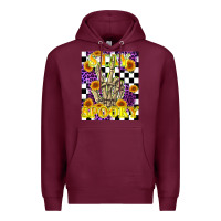 Burgundy stay skeleton hand spooky Premium Hoodie - LillyAllenDesigns