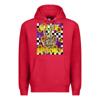 Cardinal stay skeleton hand spooky Premium Hoodie - LillyAllenDesigns